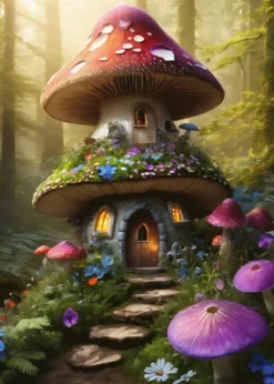 Mushroom House in the Undergrowth Puzzel (500 stukjes)