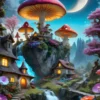 Mushroom Town Puzzel (1000 stukjes)