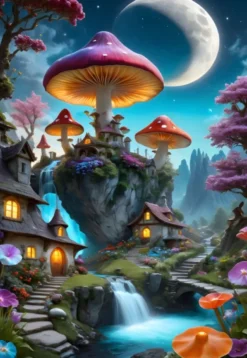 Mushroom Town Puzzel (1000 stukjes)