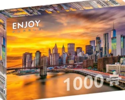 New York City Skyline at Dusk Puzzel (1000 stukjes)