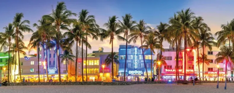 Night Glow on Ocean Drive Puzzel (1000 stukjes)