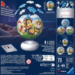 NightLight 3D Puzzel - Paw Patrol (73 stukjes)