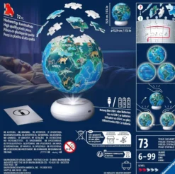 NightLight 3D Puzzel - The Earth by Night (73 stukjes)