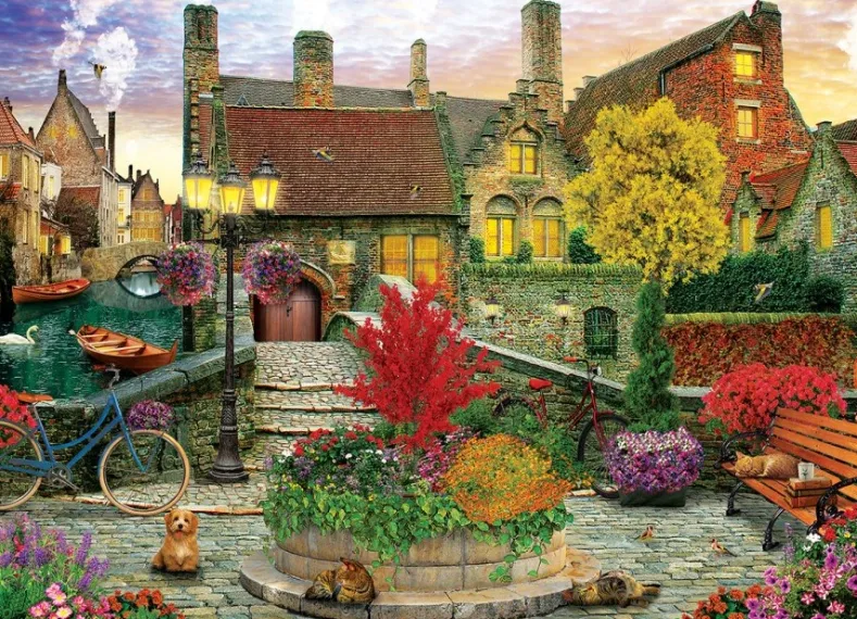Old Town Living - Dominic Davison Puzzel (1000 stukjes)