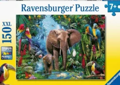 Olifanten in de Jungle Puzzel (150 XXL stukjes)