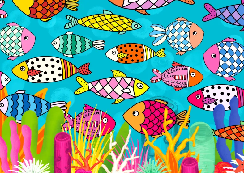 Patterned Fishes Puzzel (1000 stukjes)