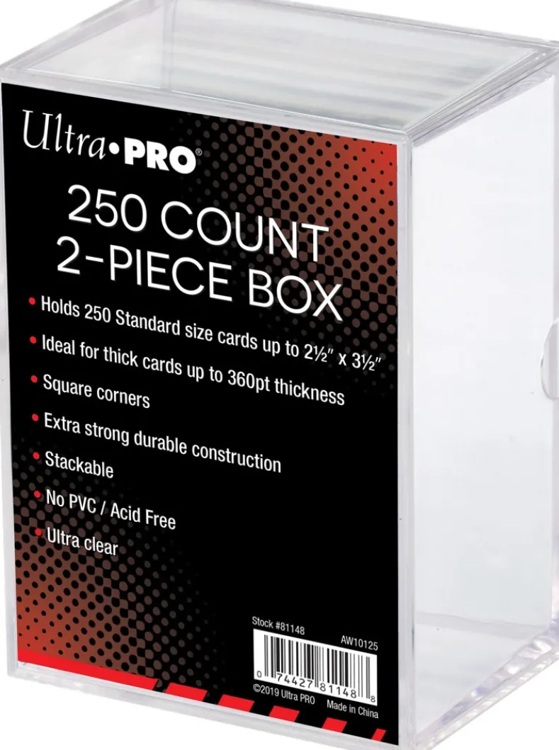2-Piece 250 Count Clear Card Storage Box