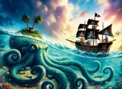 Pirate Treasure Puzzel (100 XXL stukjes)