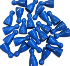 Plastic Spel Pionnen 12x24mm Blauw (100 stuks)