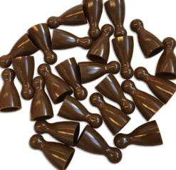 Plastic Spel Pionnen 12x24mm Bruin (100 stuks)