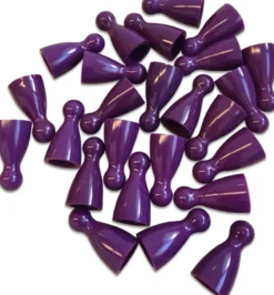 Plastic Spel Pionnen 12x24mm Paars (25 stuks)