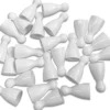 Plastic Spel Pionnen 12x24mm Wit (100 stuks)