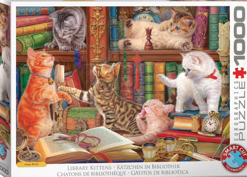 Poesjes in de Bibliotheek Puzzel (1000 stukjes)