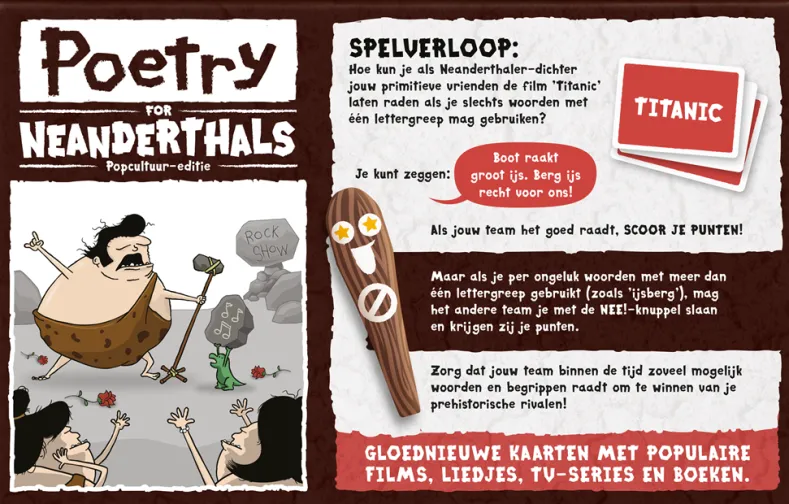 Poetry for Neanderthals Pop Culture Edition (NL versie)