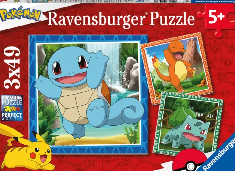Pokemon Puzzel (3 x 49 stukjes)