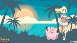 Pokemon - Speelmat Lillie and Clefairy (35 x 61 cm)
