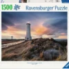 Prachtige Lucht Boven de Vuurtoren van Akranes - IJsland Puzzel (1500 stukjes)