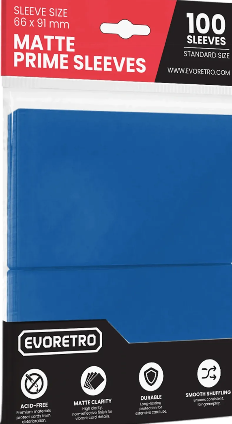 Premium - 100-Pack Matte Card Sleeves Standard Size (66x91mm) - Blue