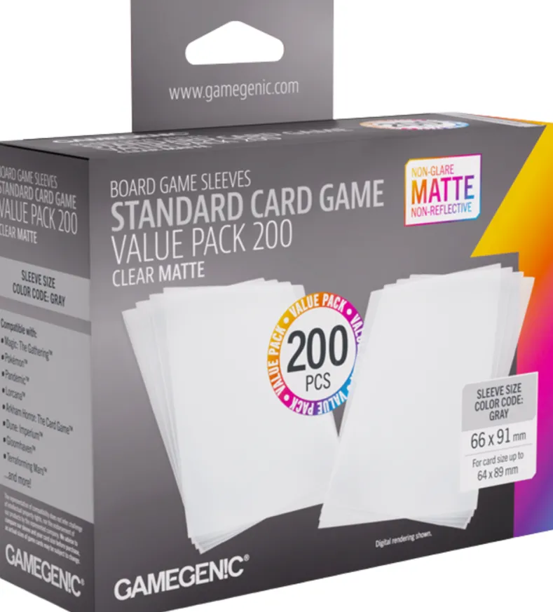 Prime Board Game Matte Sleeves - Standard Sized 66x91mm Value Pack (200 stuks) - Boxed