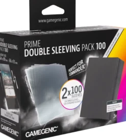 Prime Double Sleeving Pack 66x91mm Clear & Black (100 stuks) - Boxed