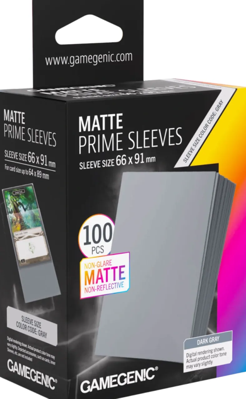 Prime Matte Sleeves 66x91mm Donker Grijs (100 stuks) - Boxed