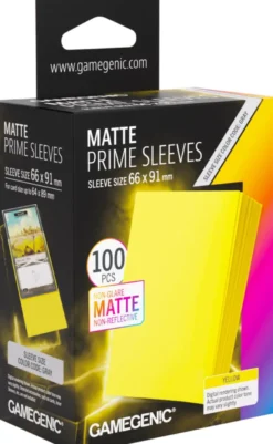 Prime Matte Sleeves 66x91mm Geel (100 stuks) - Boxed