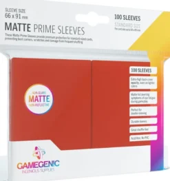 Prime Matte Sleeves 66x91mm Rood (100 stuks)