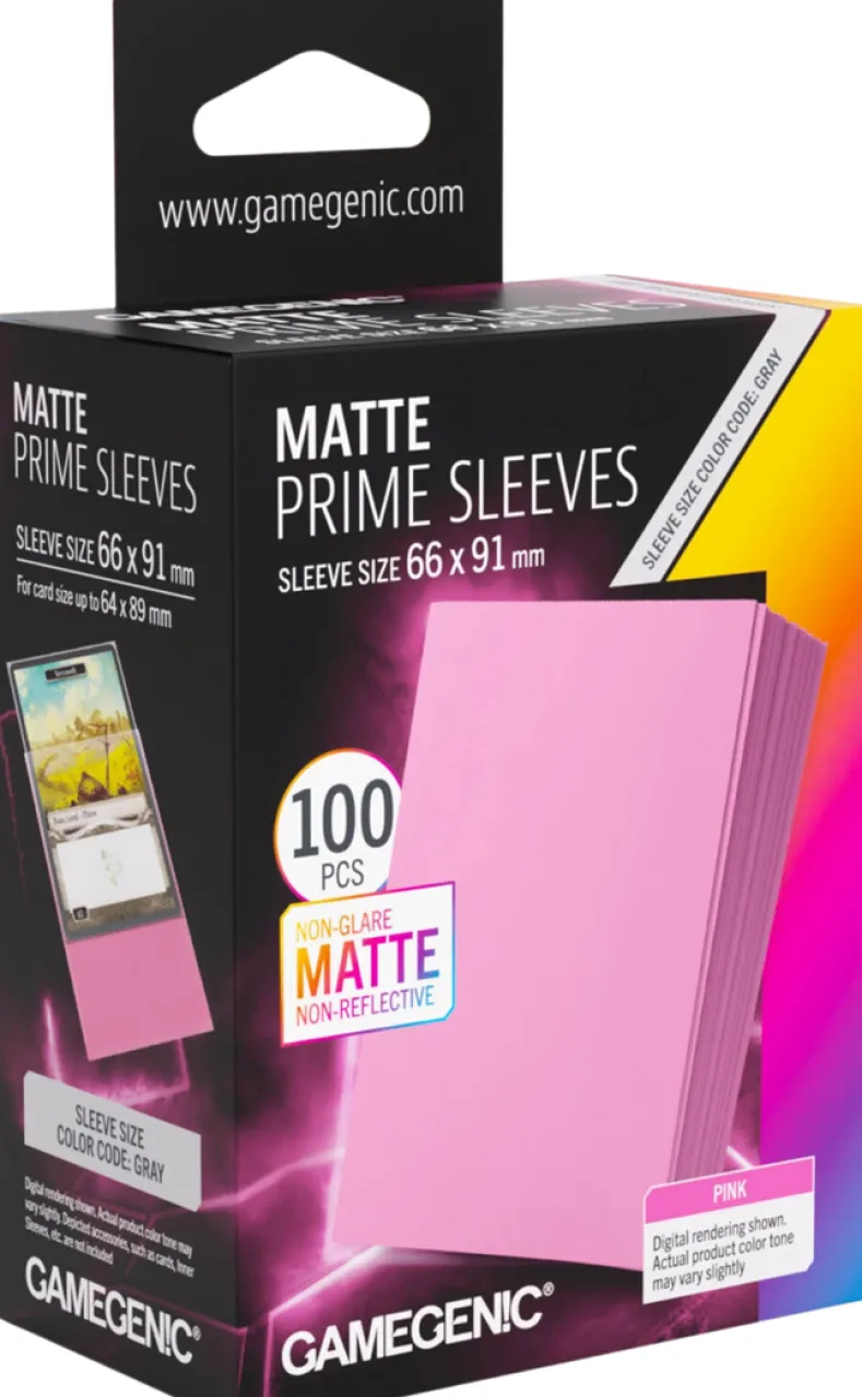 Prime Matte Sleeves 66x91mm Roze (100 stuks) - Boxed