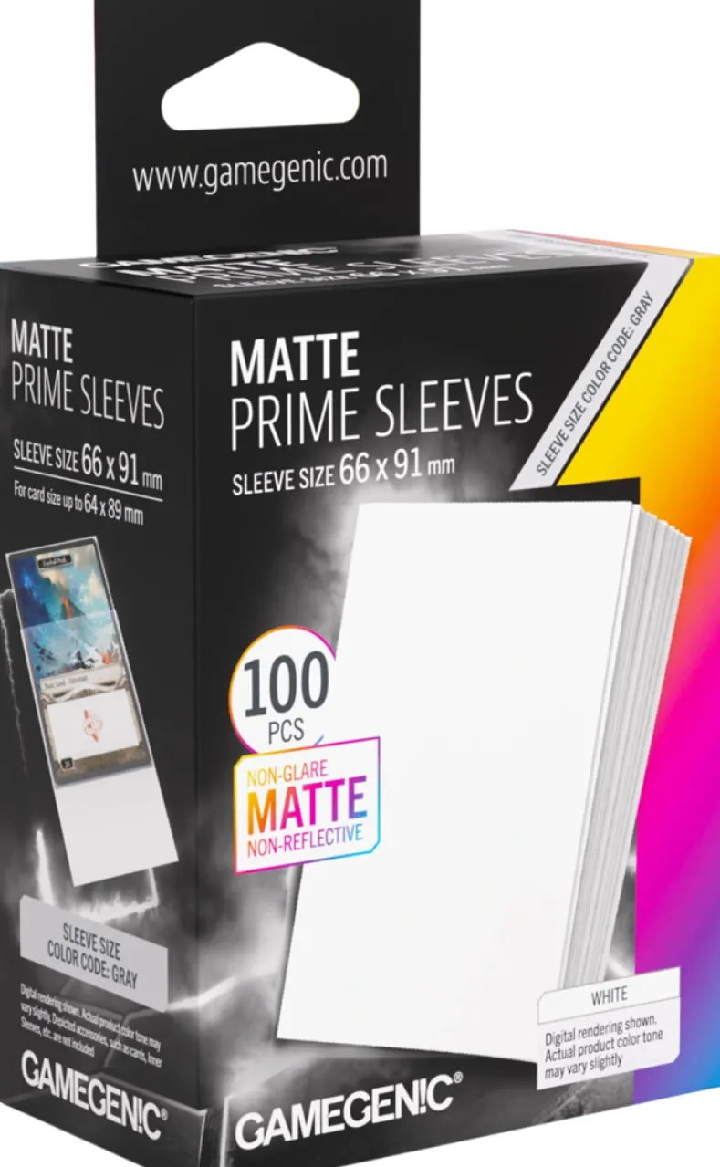 Prime Matte Sleeves 66x91mm Wit (100 stuks) - Boxed