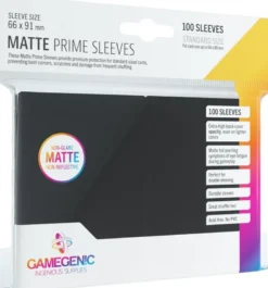 Prime Matte Sleeves 66x91mm Zwart (100 stuks)