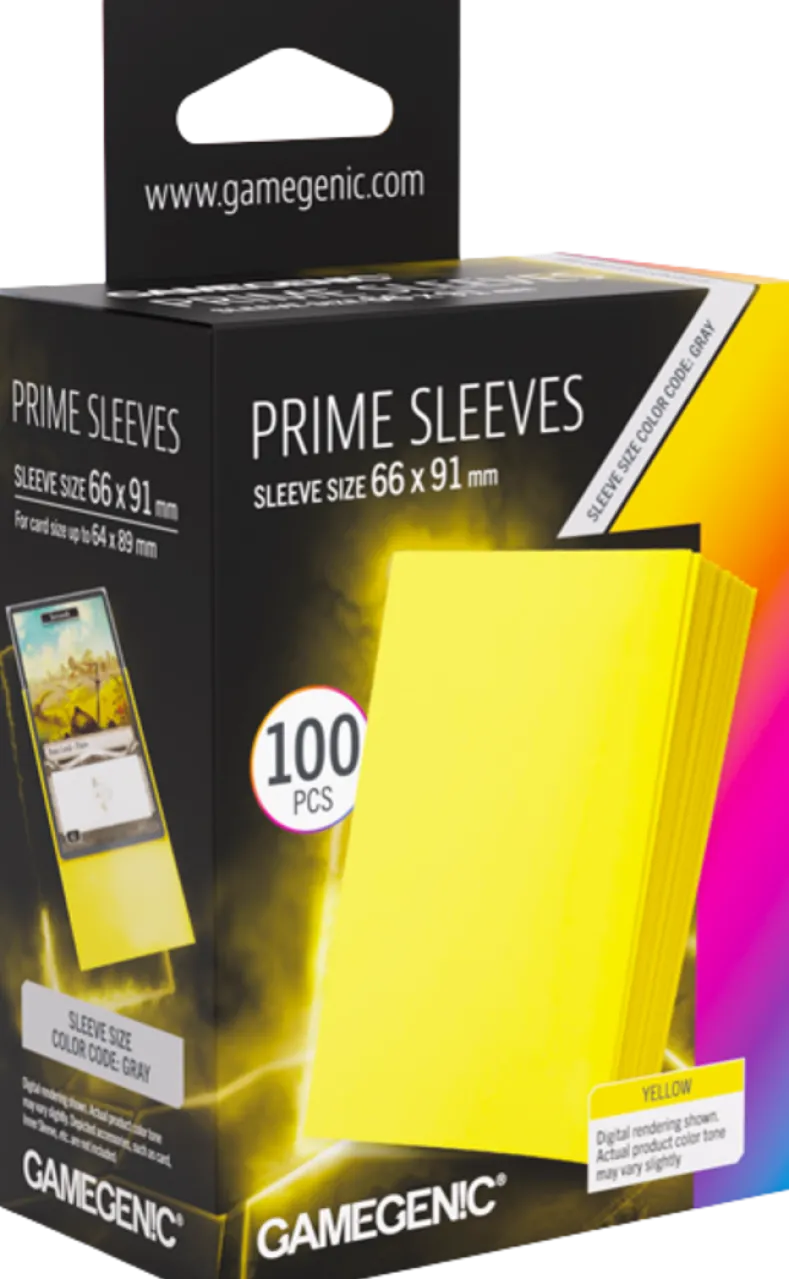 Prime Sleeves 66x91mm Geel (100 stuks) - Boxed