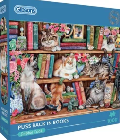 Puss Back in Books Puzzel (1000 stukjes)