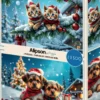 2 Puzzels - Christmas Kittens and Puppies Puzzel (500 stukjes)