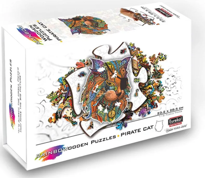 Rainbow Houten Puzzel - Piraten Kat (116 stukjes)