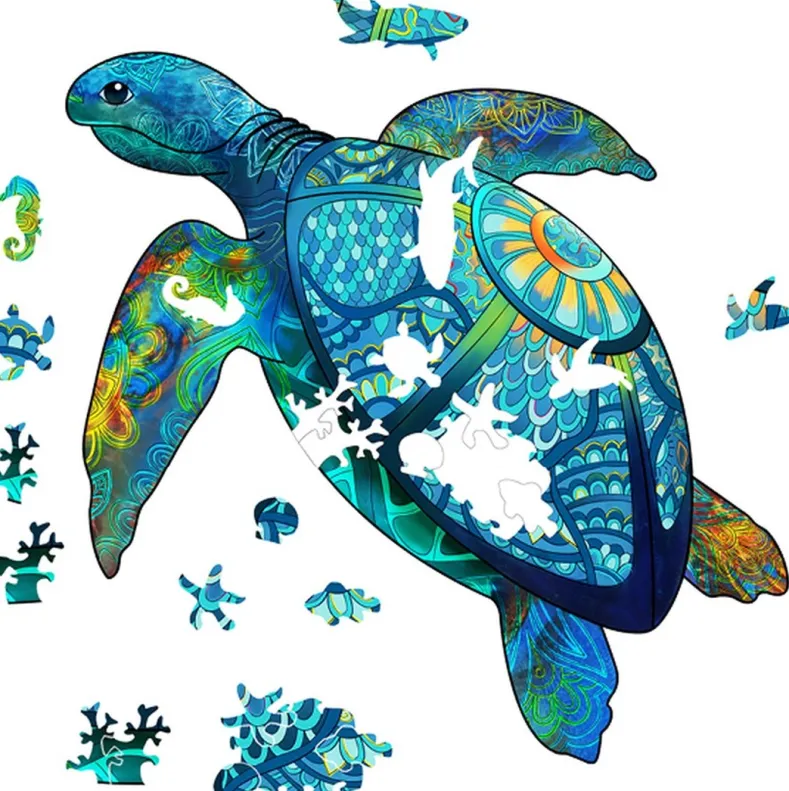 Rainbow Houten Puzzel - Zeeschildpad (125 stukjes)
