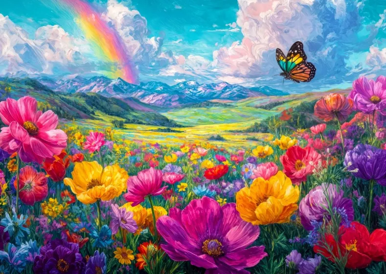 Rainbow Meadow Puzzel (1000 stukjes)