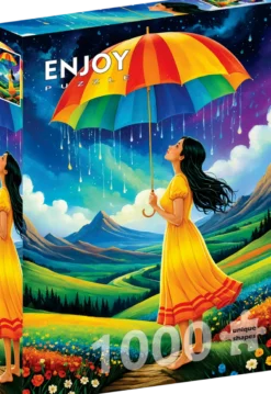Rainbow Umbrella Puzzel (1000 stukjes)