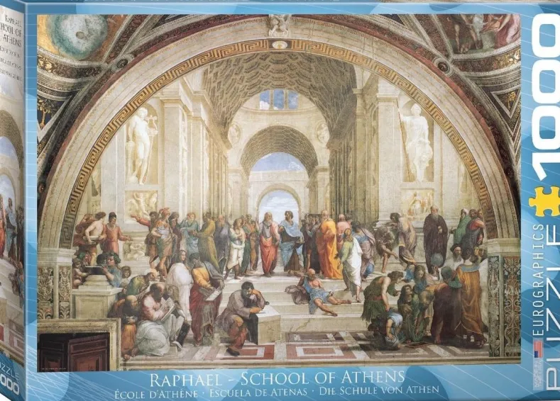 Raphaël - The School of Athens Puzzel (1000 stukjes)