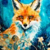 Red Fox on Blue Puzzel (1000 stukjes)