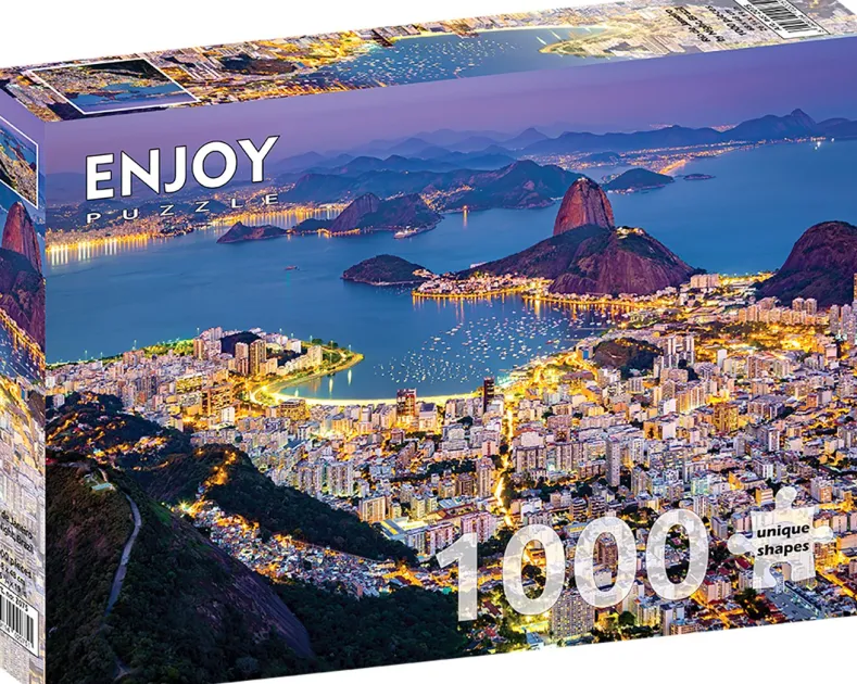 Rio de Janeiro by Night - Brazil Puzzel (1000 stukjes)