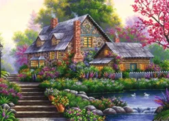 Romantische cottage Puzzel (1000 stukjes)