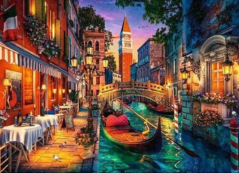 Rondvaart in Venetië Puzzel (1000 stukjes)