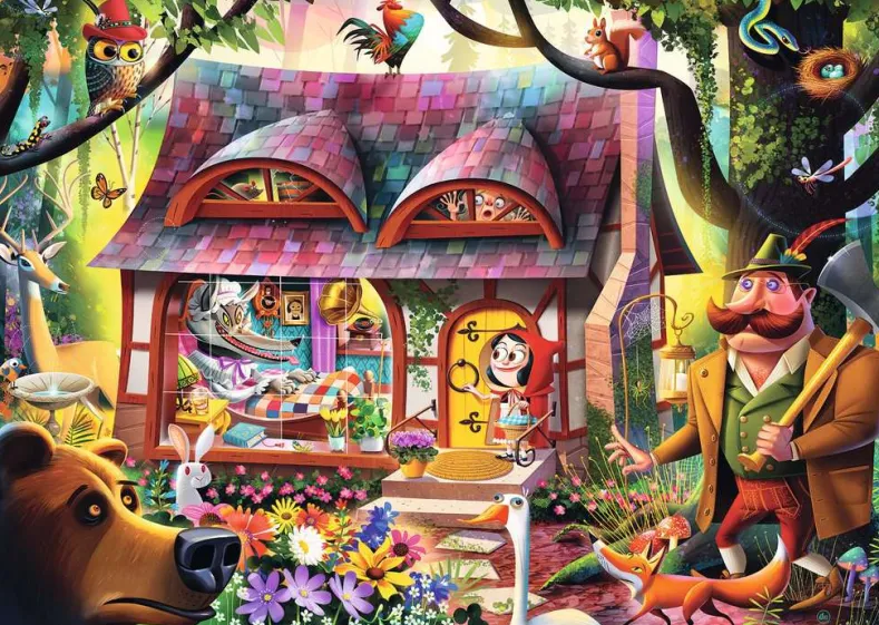 Roodkapje en de wolf Puzzel (1000 stukjes)