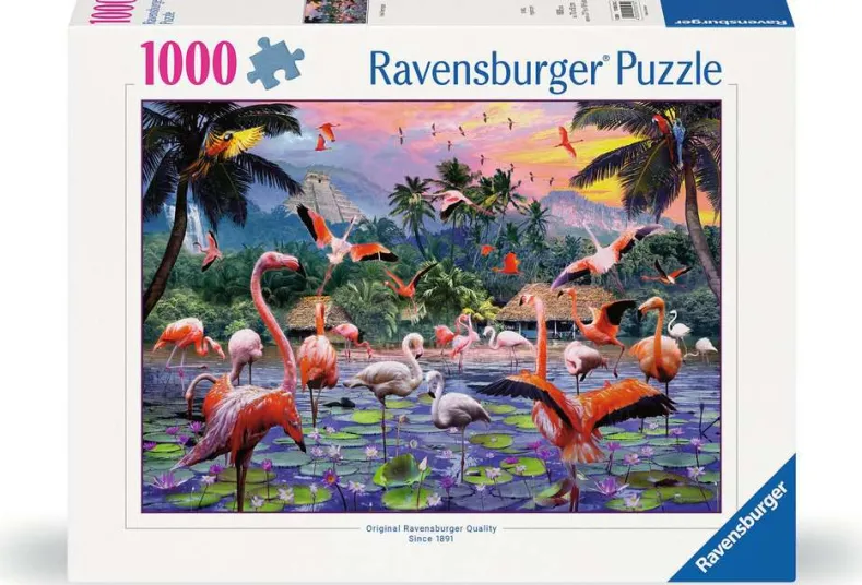 Roze Flamingo's Puzzel (1000 stukjes)