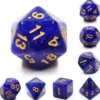RPG Dice Set - Black & Blue Galaxy