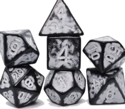 RPG Dice Set - Timeworn White