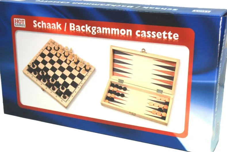 Schaak-/backgammon Klapcassette