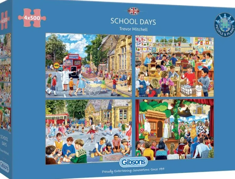 School Days Puzzels (4 x 500 stukjes)