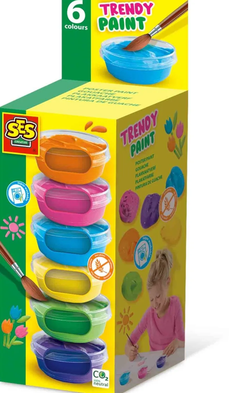 SES - Plakkaatverf Trendy (6 x 45ml)