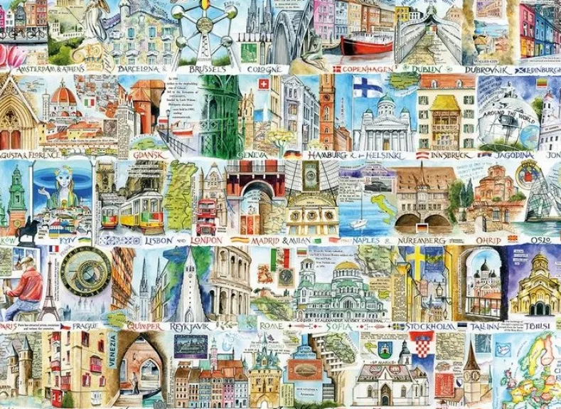Sights & Sounds of Europe Puzzel (1000 stukjes)